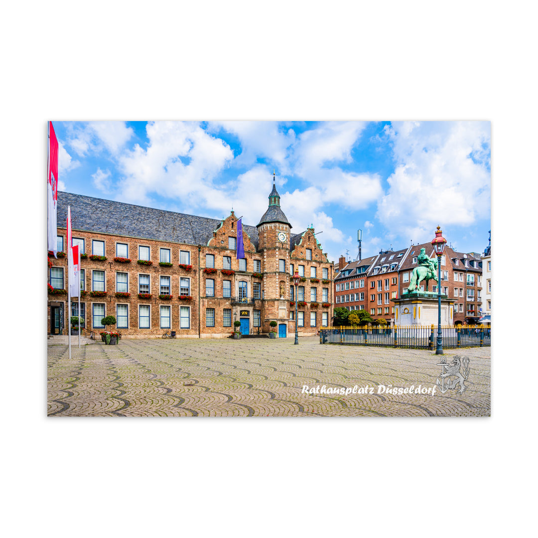 POSTKARTE RATHAUSPLATZ DÜSSELDORF